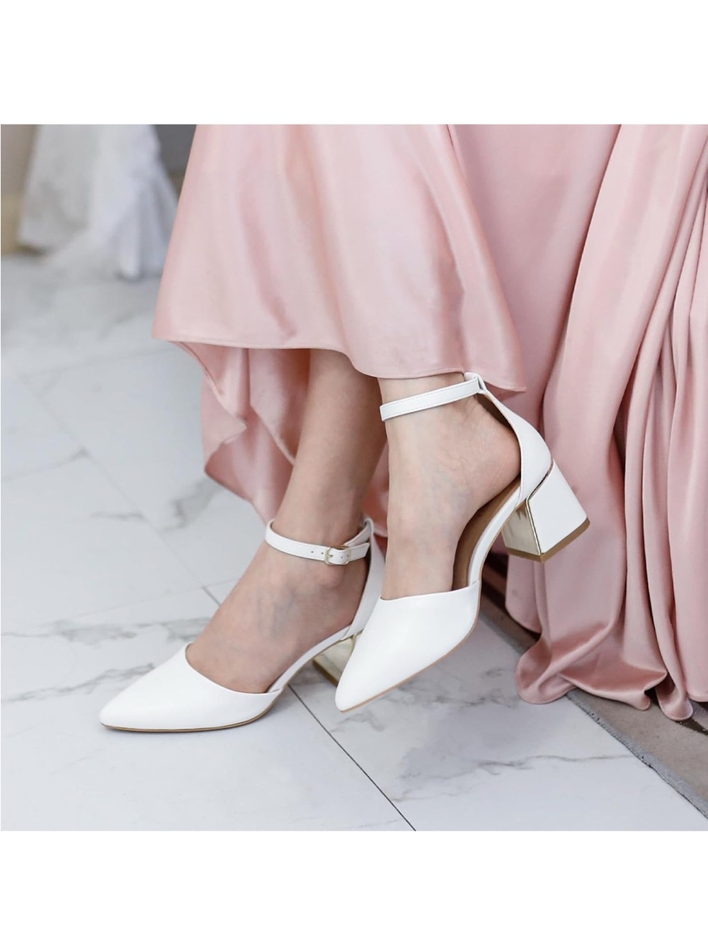 White Block Heels (Wedding or Engagement) SIZE 9